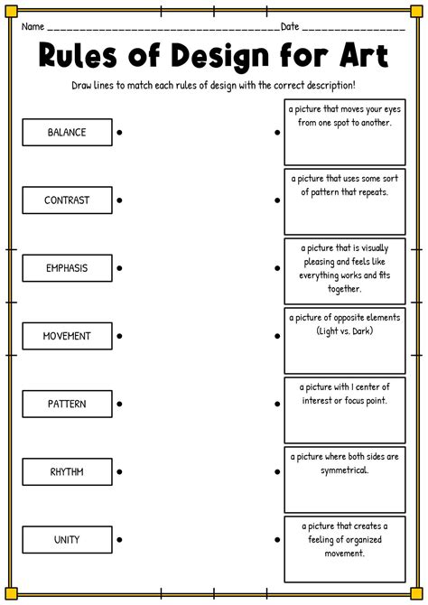 7 Elements Of Art Worksheets Pdf For Free At Artofit