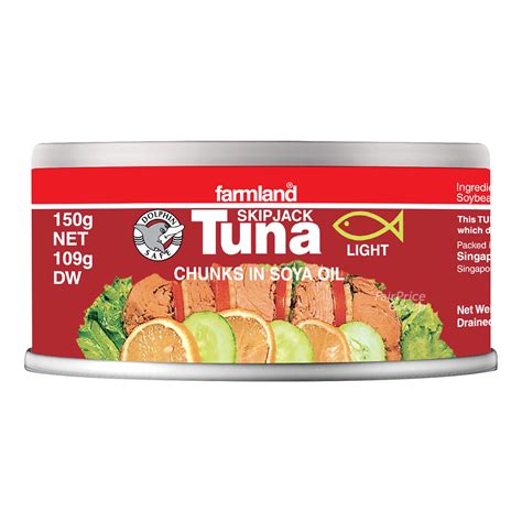 Farmland Skipjack Tuna Chunks In Soya Oil NTUC FairPrice