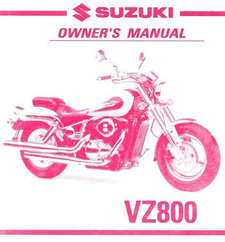 Sell Suzuki Vz Marauder Motorcycle Owners Manual Vz