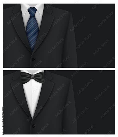 Tuxedo with bow and tie, vector background Stock Illustration | Adobe Stock