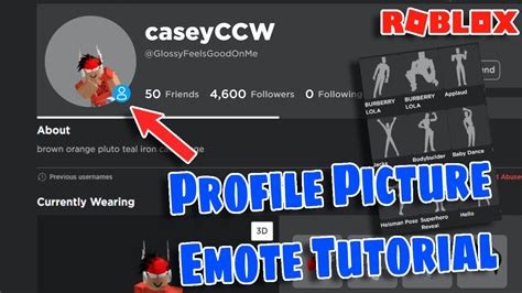 Roblox Profile Picture Emote Update Early Access Tutorial Youtube