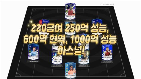 피파4 요청스쿼드 250억 600억 1000억 아스널 220급여 Youtube