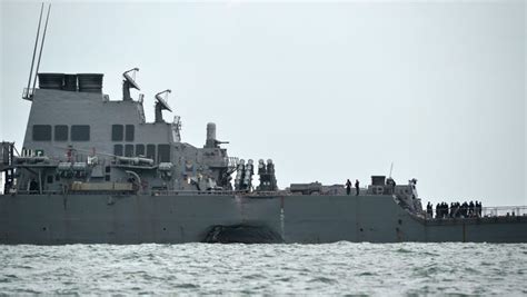 See The Damage Of The Uss John S Mccain After Collision