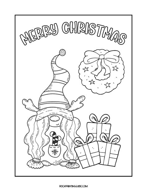 Cute Christmas Gnome Coloring Pages Free Printables