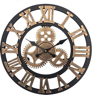 Amazon Lafocuse Inch Steampunk Real Moving Gears Wall Clock