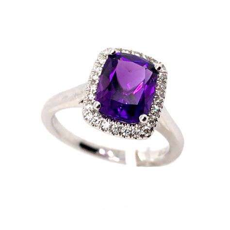 White Gold Ring With Amethyst Gemstone - Simmons Fine Jewelry