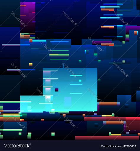 Abstract glitch background with colorful pixel Vector Image