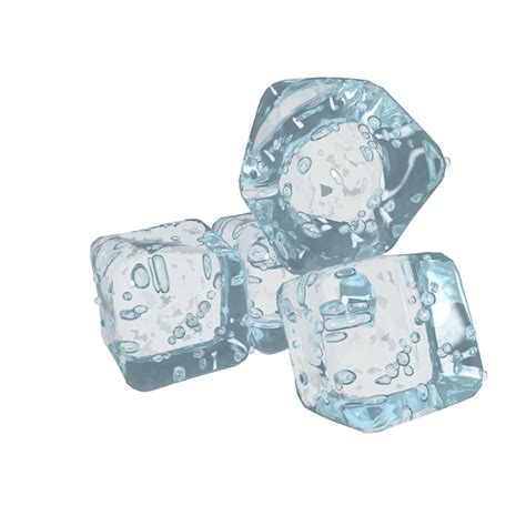 Cubos D Hechos De Hielo Vector Premium