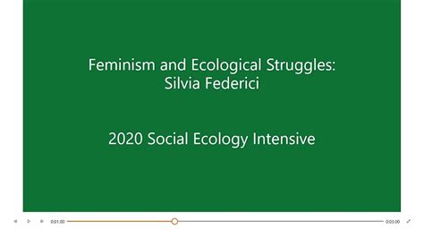 Silvia Federici Feminism And Ecological Struggles Youtube