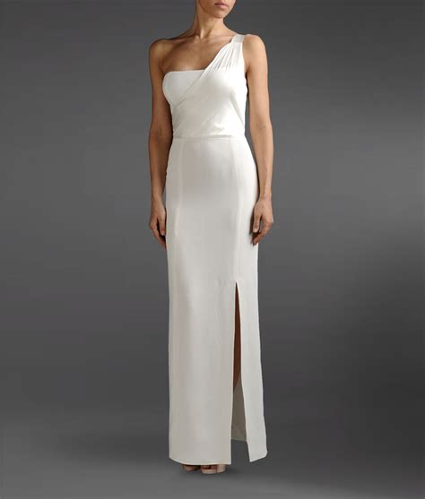 Emporio armani Long Dress in White | Lyst