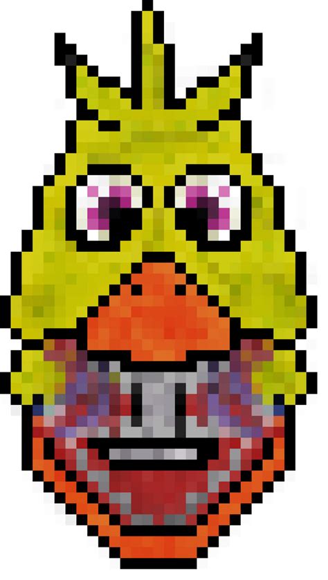 Withered Chica Pixel Art By Stashworkshop On Deviantart