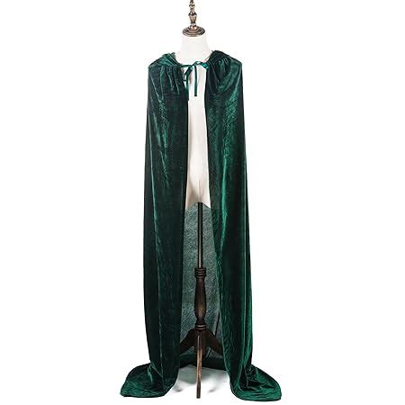 CHSYOO Blanc Cape Longue Cape Avec Cape Robe Pour Halloween Costume