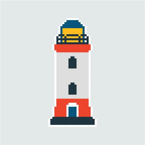 Pixel Lighthouse Pixel Art Illustration 35995680 Vector Art At Vecteezy