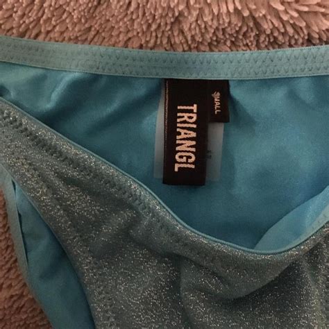 Triangl Blue Sparkle Bikini Bottoms Comes With Depop