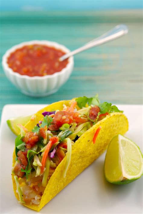 Healthy Fish Tacos (with broccoli slaw) - Food Meanderings