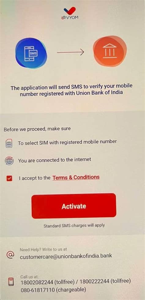 Vyom Union Bank Mobile Banking App Registration Process