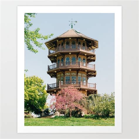 Patterson Park Pagoda 01 Art Print by Jon Bilous | Society6