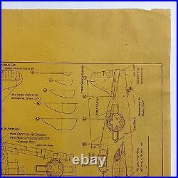 Wwii 1944 U. S. Army Air Corps Republic P-47 Thunderbolt Blueprint Ww2 Relic | Original Wwii Army