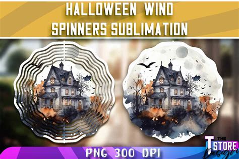 Halloween Haunted House Wind Spinners Graphic By The T Store Design