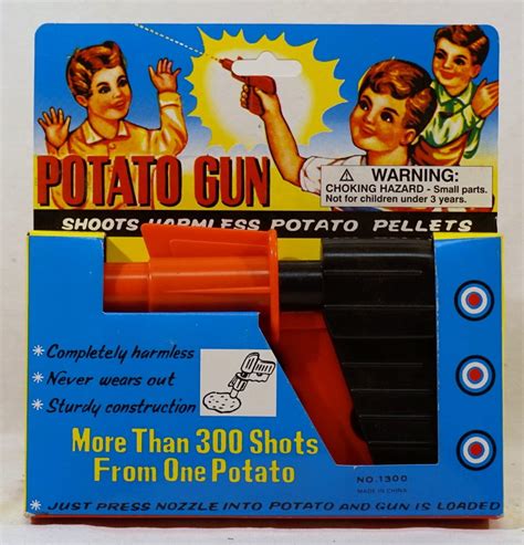 Classic Potato Gun Shoots Harmless Potato Pellets Just Press Into