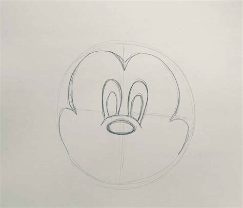 Mickey Mouse Face Sketch