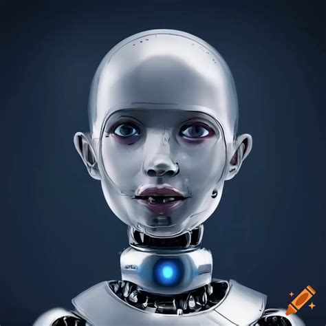 Futuristic Illustration Of A Cute Robot On Craiyon