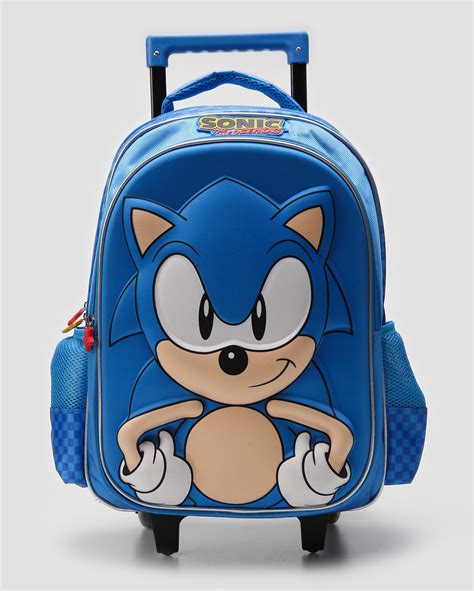 Riachuelo Kit Mochila Infantil Rodinha Lancheira Estojo Sonic