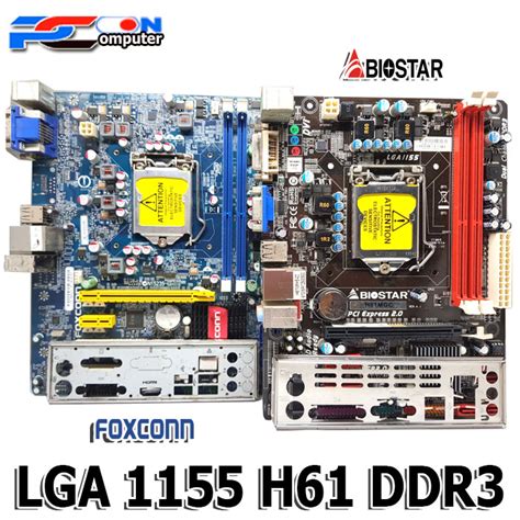 Jual MAINBOARD MOBO Intel Soket LGA 1155 H61 ONBOARD FOXCONN DDR3