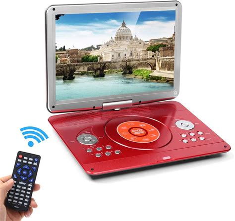 169 Portable Dvd Player 1080p Videowith 270°swivel Lcd