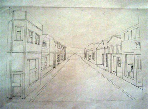 Perspective Street Drawing at GetDrawings | Free download