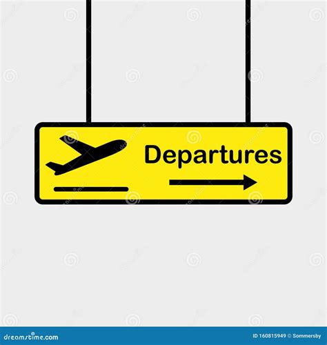 Sign Board at Airport Showing Direction of Departure Zone Stock ...