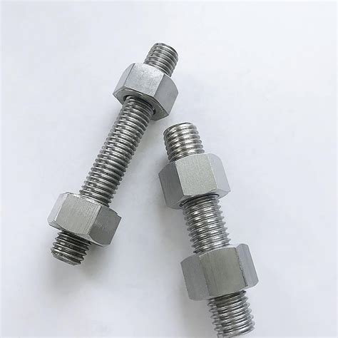 Ss Astm A Gr B M A Gr M Stud Bolt W Two Heavy Hex Nuts