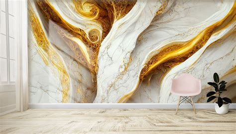 Luxury Golden Marble Magic Wallpaper Mural - Magic Decor