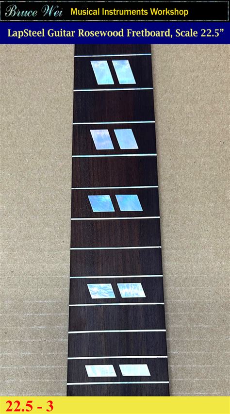 Bruce Wei Lap Steel Fretboard Wmop Inlay Scale 225 3