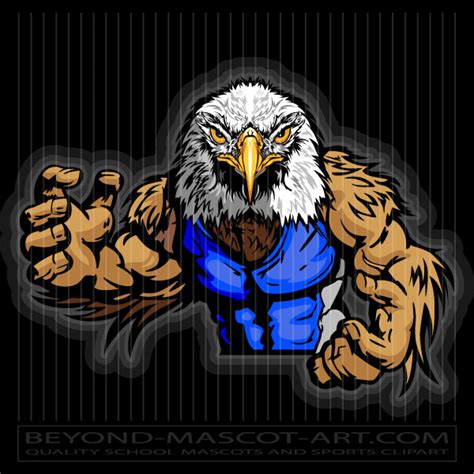 Wrestling Eagle Mascot Vector Format  Eps