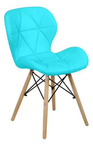 Cadeira Charles Eames Eiffel Slim Wood Estofada Tiffany Mercadolivre