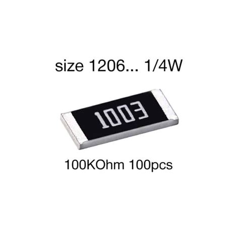 100k Ohm SMD Resistor 0 25W 1 4 Watt 100k Ohm Chip Resistor