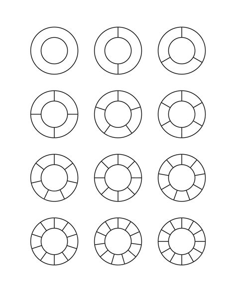 Premium Vector Outline Round Structure Template With Segments And