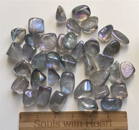 Rainbow Quartz Crystal Mediumlarge Tumbled Stone Spiritual Etsy