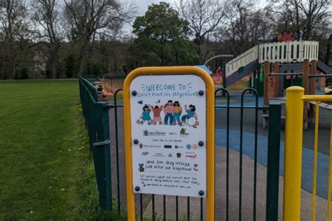 Riverside Gardens Ilkley Play Area Sign Bradford District Parks