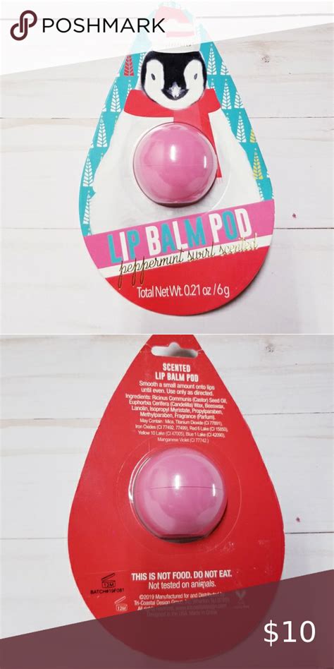 Peppermint Swirl Scented Lip Balm Pod