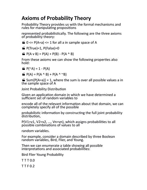 Axioms Of Probability Theory Axioms Of Probability Theory Probability