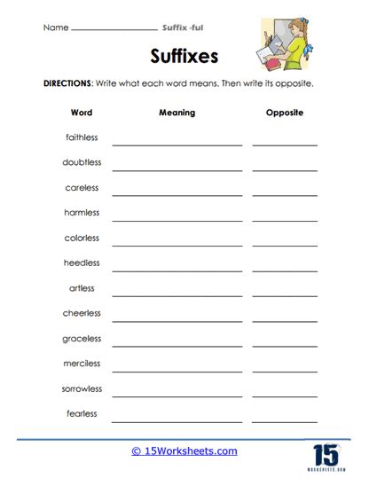 Suffix Ful Differentiated Worksheets Teacher Made Worksheets Library