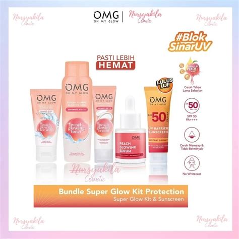 Jual Paket Hemat Skincare Omg Oh My Glow Peach Glowing Sepaket Omg