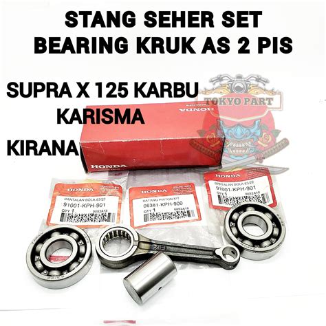 STANG SEHER SET HONDA KPH PLUS BEARING KELAHAR KRUK AS UNTUK MOTOR