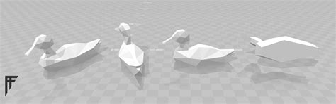 3D Model Low Poly Ducks Two VR AR Low Poly CGTrader