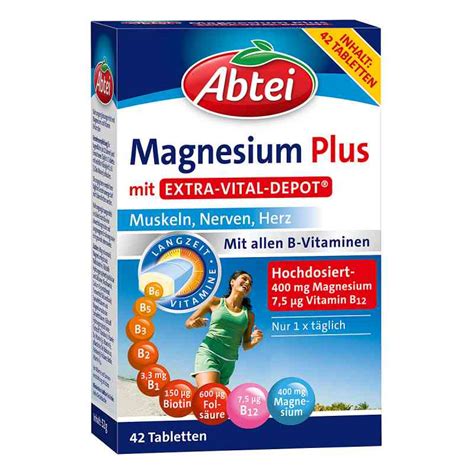 Abtei Magnesium Plus Mit Extra Vital Depot Tabletten 42 Stk Online