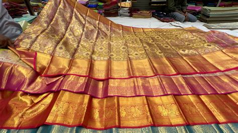 Chickpet Bangalore Silk Sarees Sale Byrappa Silks Single Saree