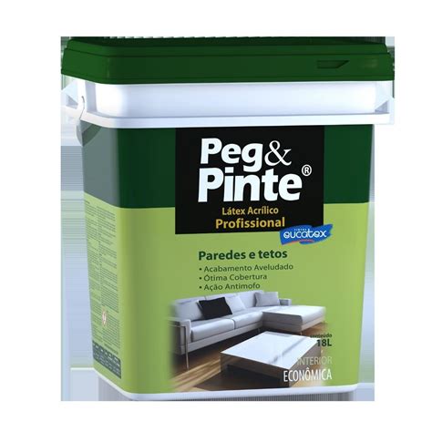 Tinta Peg Pinte Profissional Latex Acrilico Branco 18 Litros Balde Peg