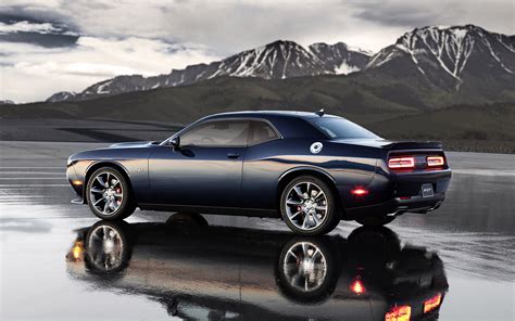 Dodge Challenger SRT Hellcat HD Wallpaper With Mountain Reflection